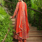 Janasya Mustard Georgette Floral Kurta,Bottom & Dupatta | Swadesiicart