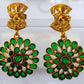 Green Kemp Ganesha Earrings | Swadesiicart