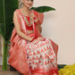 Shree Shyam Fashion Linen Cotton Red & White Saree