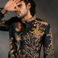 Black Tides Hand Embroidered Indowestern Sherwani by Hilo Design