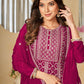 Chinnon Rani Pink Embroidered Palazzo Salwar Suit - Emponline | Swadesiicart