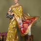 Shree Shyam Fashion Linen Cotton Mhendi Green Saree