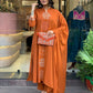 The52 Orange Women's Gorgeous Chanderi Fabric Embroidered Work Straight Kurta Pant and Dupatta Set - Swadesiicart