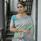 Vishnu Weaves Women's Sea-Green Paithani Silk Saree with Blouse - Swadesiicart