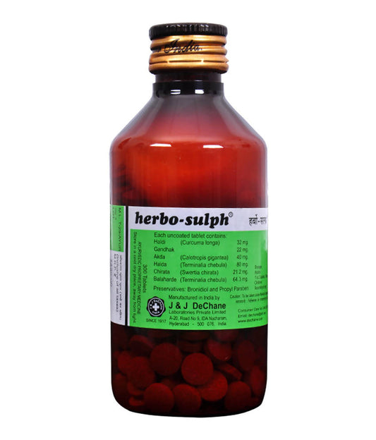 J & J Dechane Ayurvedic Herbo Sulph Tablets