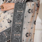 Shree Shyam Fashion Linen Cotton Black & Cream Saree