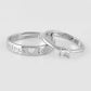 VOJ Stainless Steel Cubic Zirconia Silver Plated Adjustable Ring Set for Couple | Swadesiicart