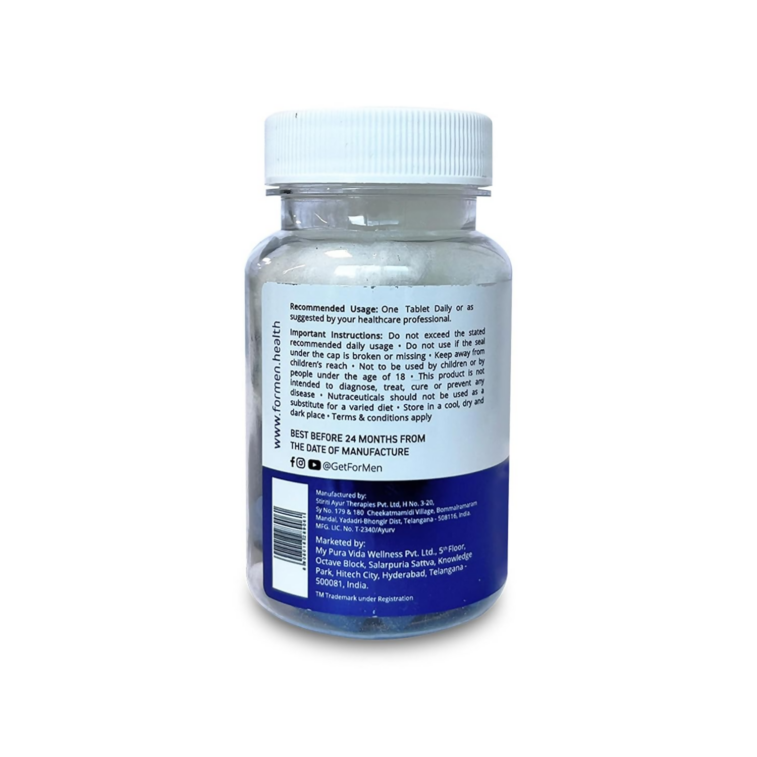 ForMen Sj + Ashwagandha Tablets - Swadesiicart