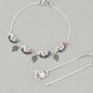 VOJ Set of 2 Silver Plated Multi Color Meenakari Anklet - Swadesiicart