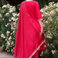 The52 Red Women's Gorgeous Embroidered Rayon Slub Fabric Straight Kurta Pant with Dupatta Set - Swadesiicart