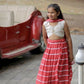 Aayaa Designer Embroidery Thread With Sequance Work Kids Lehenga Choli - Red