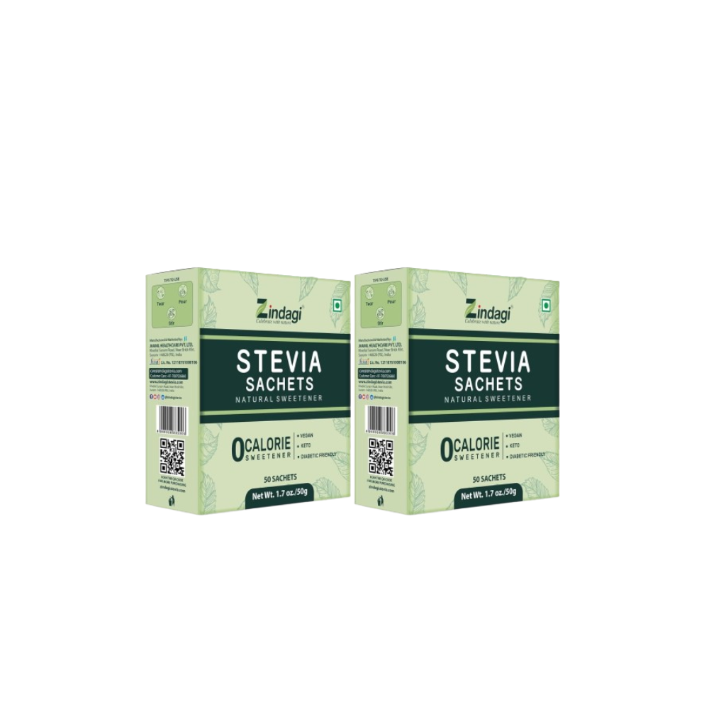 Zindagi Stevia Nature's Sweetener Sachets | Swadesiicart