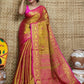 Exclusive Collection Pink Beautiful Tissue Benarasi Saree - Swadesiicart