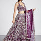 House of Panchhi Burgundy Net Sequins And Thread Embroidery Lehenga Choli & Dupatta | Swadesiicart