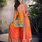 Anaita Orange Chinon Stitched Suit with Embroidery & Sequence Work