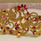 AD Ruby Peacock Bridal Waist Belt | Swadesiicart