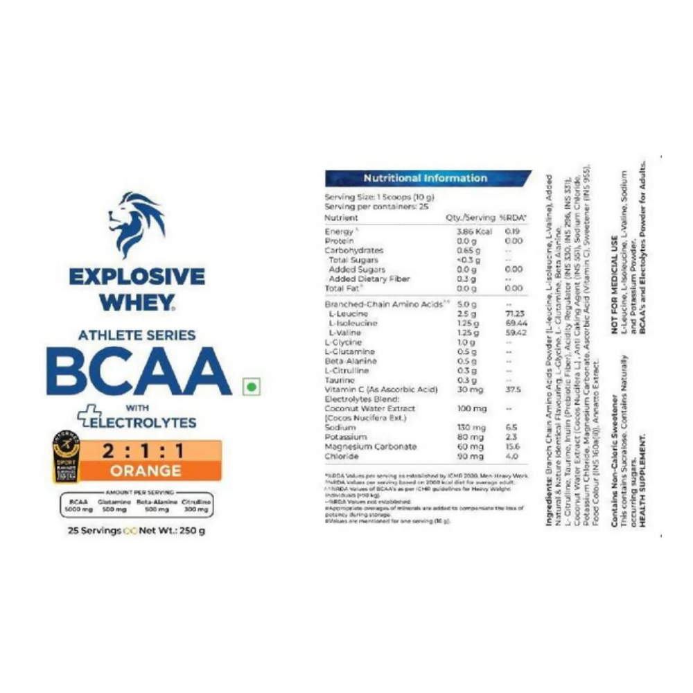 Explosive Whey Athlete Series BCAA | Swadesiicart