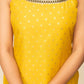 FIORRA Women's Yellow Silk Blend Straight Kurta Palazzo Set With Dupatta - Swadesiicart