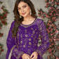 Anaita Purple Embroidered Net Stitched Anarkali suit