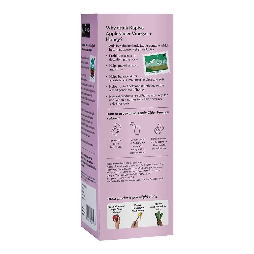 Kapiva Ayurveda Apple Cider Vinegar + Honey | Swadesiicart