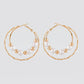 VOJ Women Gold-Polished Pearl Stainless Steel Hoop Earrings - Swadesiicart