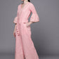 Ahalyaa Women Pink Printed Basic Jumpsuit - Swadesiicart