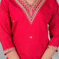 Ethnic Festive Wear Reyon Red Stitched Suit With Dupatta - Tanisha - Swadesiicart