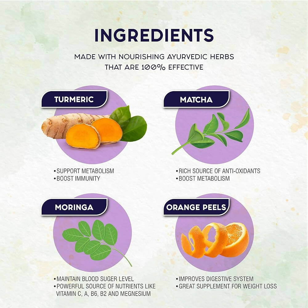 Care Turmeric Moringa-Matcha Superfood Herbal Tea Bags | Swadesiicart