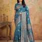 Shree Shyam Fashion Teal Silk Blend Saree
