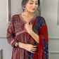 Partywear Designer Cotton Maroon Stitched Suit With Dupatta - Tanisha | Swadesiicart