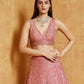 Jyoti Fashion Peach Cording Dori with Zari Thread Sequence Embroidery Malai Satin Silk Lehenga Choli with Dupatta | Swadesiicart