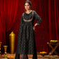 BulBul Black Ajrakh Print Chanderi Silk Kurta Set with Dupatta - Swadesiicart