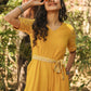 Juniper Women Mustard Rayon Flex Printed Straight Jumpsuit - Swadesiicart