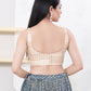 Joban Fashion Gold Shift Sleeveless Back Open Blouse - Swadesiicart