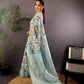 Joban Fashion Grey Floral Motifs Banarasi Silk Sarees | Swadesiicart