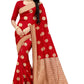 Vamika Weaving Banarasi Jacquard Red Saree | Swadesiicart