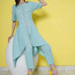 Women Republic Light Blue Cotton Kurta Set | Swadesiicart