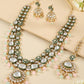 Jewel City Gold-Plated Kundan Bridal Necklace Set with Pastel Beads – Traditional Indian Wedding Jewelry for Women | Swadesiicart