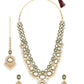 Jewel City Gold-Plated Kundan Bridal Necklace Set with Pastel Beads – Traditional Indian Wedding Jewelry for Women | Swadesiicart