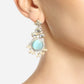 Jewel City Set Of 2 Gold-Plated Contemporary Drop Earrings | Swadesiicart