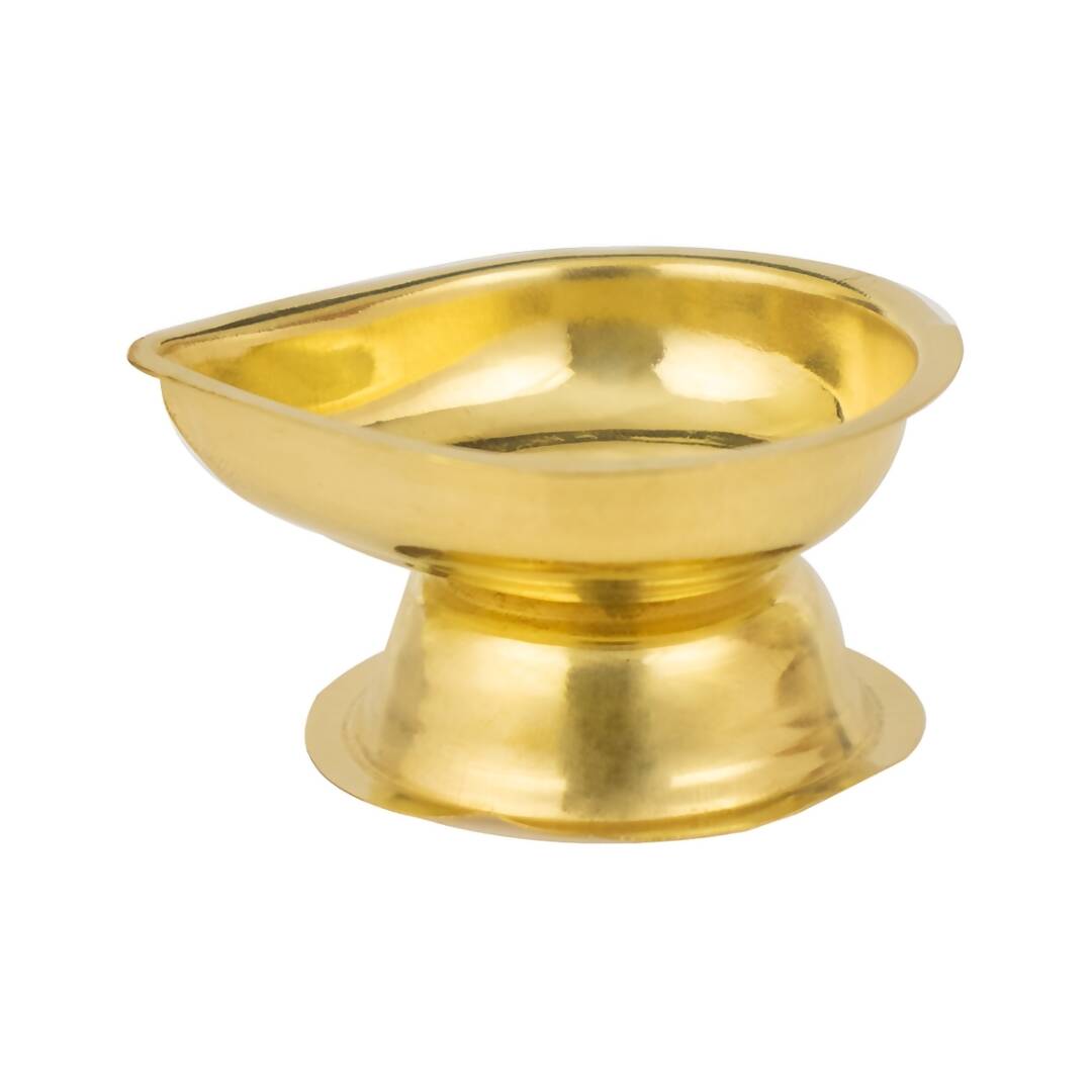 Spillbox Gold-Toned Brass Diya Stand Pooja Essential | Swadesiicart