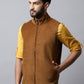 Even Apparels Men's Brown Nehru Jacket With Welt Pockets | Swadesiicart