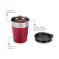 Vaya Popcup Insulated Coffee Mug Tumbler With Lid - 250 ml (Red) | Swadesiicart