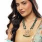Gold-Toned Green Brass Gold-Polished Necklace - Ruby Raang | Swadesiicart