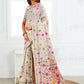 Shree Shyam Fashion Linen Cotton White Saree