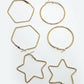 NVR Women Gold-Toned Geometric Hoop Earrings | Swadesiicart