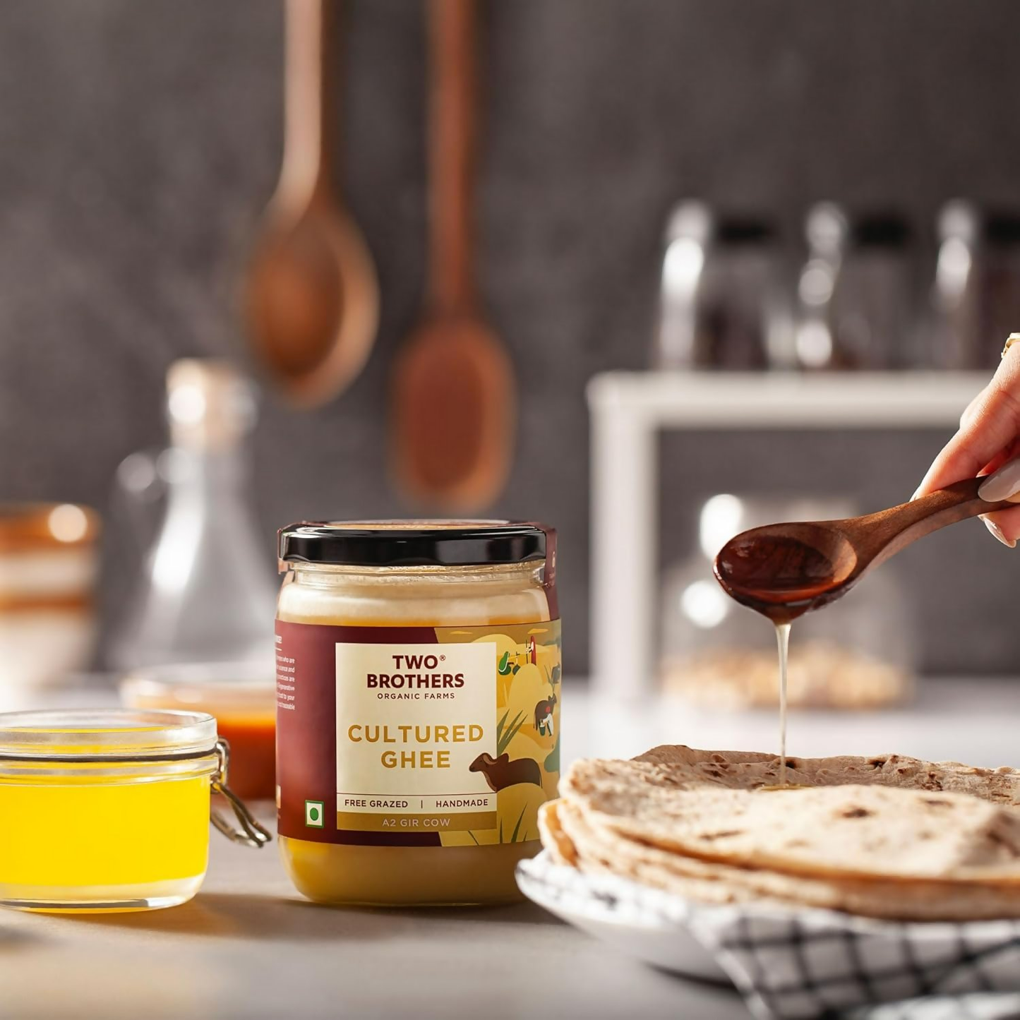 Two Brothers Organic Farms A2 Ghee Butter Organic Grass Fed From Gir Cow | Swadesiicart