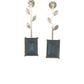 Bling Accessories Swarovski Montana Blue 92.5 Sterling Silver Leaf Earrings | Swadesiicart
