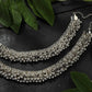 Mominos Fashion Kamal Johar Oxidised Heavy Silver Anklets | Swadesiicart