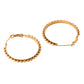 NVR Women's Set of 2 Gold & Silver Beaded Circular Hoop Earrings | Swadesiicart
